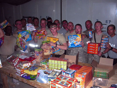 "Thank you!" From the soldiers of the 4th Platoon deployed to Afghanistan.